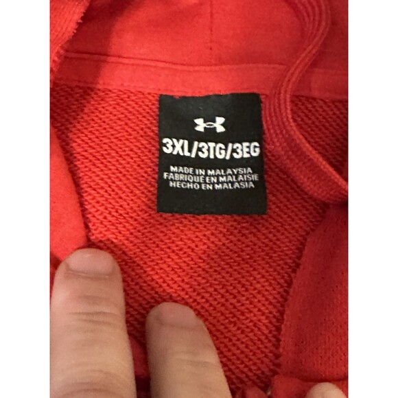 Under Armour XFL DC Defenders Hoodie Red Full Zip Blood Sweat Respect Men’s 3XL - Picture 6 of 12